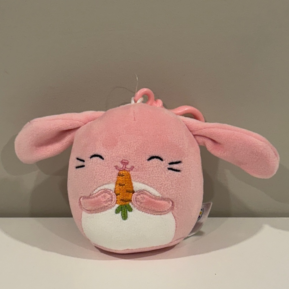 Squishmallow Bop the Bunny Easter clip NWT 2024